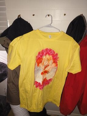 Next Level Apparel Bright Yellow Tee Size Large